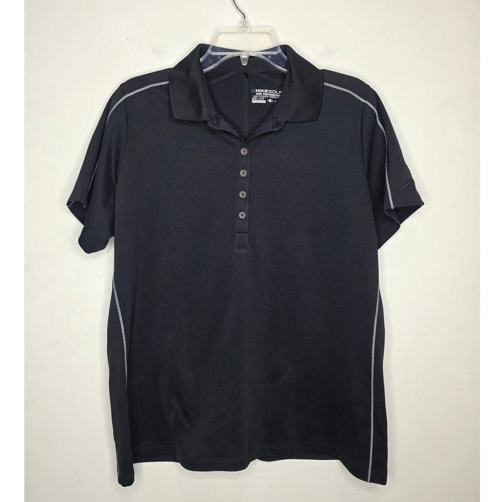 Nike Golf Dri-fit black short sleeve polo shirt - XL - tennis pickleball